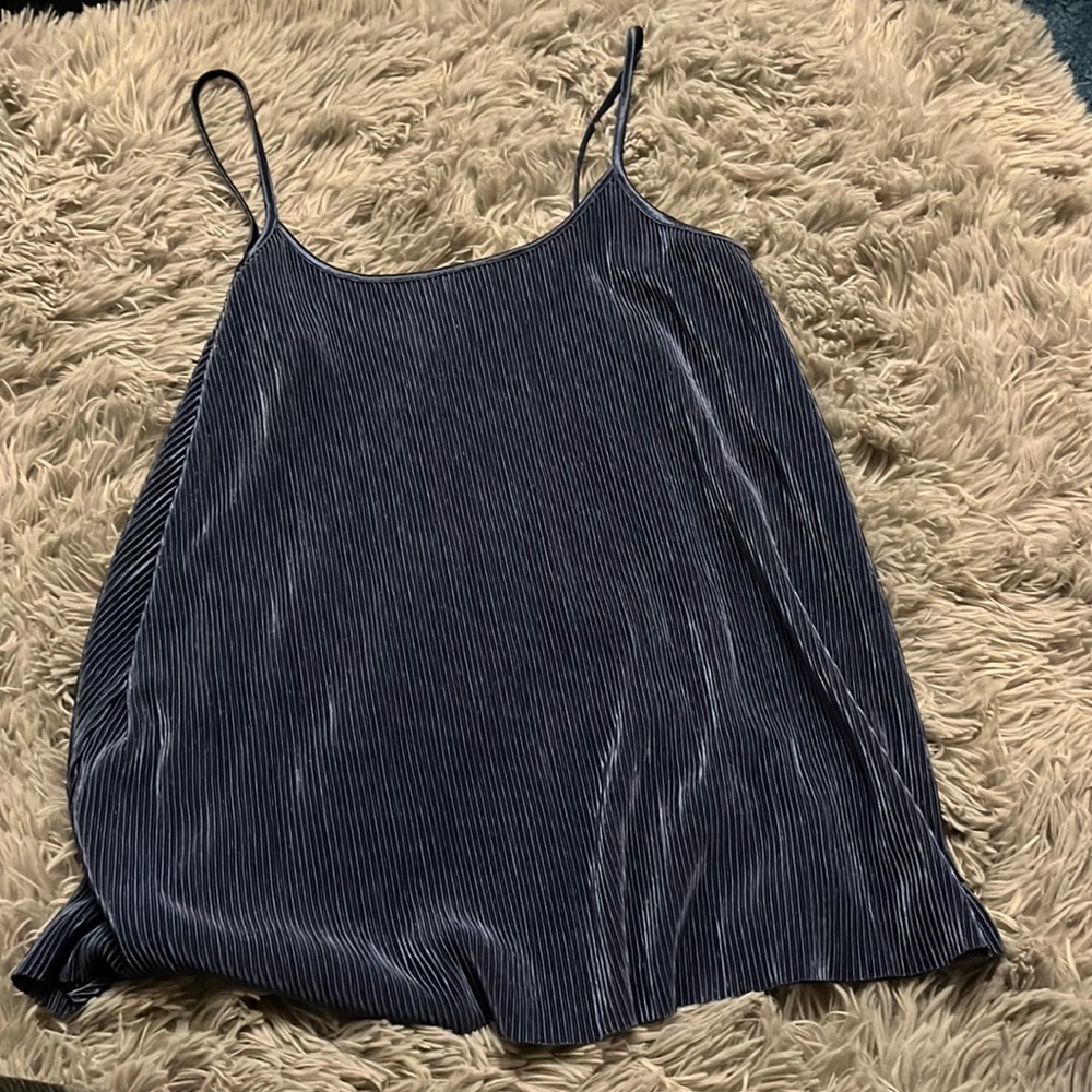 Blue Ribbed Tank